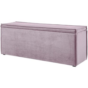 Betttruhe 140 x 51 x 40cm Pink/Mauve Samt Fraya: Mauve