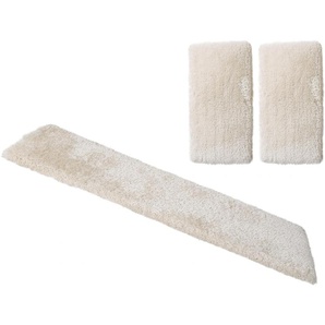 Bettumrandung GUIDO MARIA KRETSCHMER HOME&LIVING Micro exclusiv Teppich Gr. B/L (Brücke): 70 cm x 140 cm (2 St.) B/L (Läufer): 70 cm x 270 cm (1 St.), rechteckig, beige (natur) Bettumrandung Bettumrandungen Bettvorleger, Läufer-Set, weich, unifarben,
