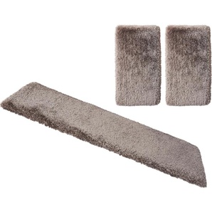 Bettumrandung GUIDO MARIA KRETSCHMER HOME&LIVING Micro exclusiv Teppich Gr. B/L (Brücke): 70 cm x 140 cm (2 St.) B/L (Läufer): 70 cm x 270 cm (1 St.), rechteckig, grau (taupe) Bettumrandung Bettumrandungen Bettvorleger, Läufer-Set, weich, unifarben,
