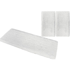 Bettumrandung GUIDO MARIA KRETSCHMER HOME&LIVING Micro exclusiv Teppich Gr. B/L (Brücke): 70 cm x 140 cm (2 St.) B/L (Läufer): 70 cm x 270 cm (1 St.), rechteckig, weiß Bettumrandung Bettumrandungen Bettvorleger, Läufer-Set, weich, unifarben, Mikrofaser,