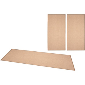 Bettumrandung HANSE HOME Casual Gr. B/L (Brücke): 67 cm x 140 cm (2 St.) B/L (Läufer): 67 cm x 250 cm (1 St.), rechteckig, beige Bettumrandung Bettumrandungen Bettvorleger, 3-teiliger Läufer Set, Robust, meliert, gekettelt