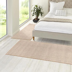 Bettumrandung HANSE HOME Pure 100 Gr. B/L (Brücke): 70 cm x 140 cm (2 St.) B/L (Läufer): 70 cm x 240 cm (1 St.), U-förmig, grau (taupe, creme) Bettumrandung Bettumrandungen Uni-Farben, Bettvorleger, 3-Teiliger Läufer-Set, ringsum gekettelt