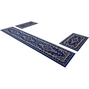 Bettumrandung HOME AFFAIRE Oriental Gr. B/L (Brücke): 60 cm x 110 cm (2 St.) B/L (Läufer): 60 cm x 320 cm (1 St.), rechteckig, blau (hellblau) Bettumrandung Bettumrandungen Läufer-Set, Kurzflor, Orient-Optik, mit Bordüre, pflegeleicht, elegant