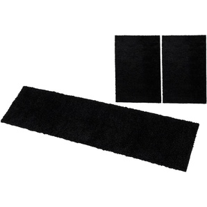 Bettumrandung HOME AFFAIRE Shaggy 30 Gr. B/L (Brücke): 70 cm x 140 cm (2 St.) B/L (Läufer): 70 cm x 270 cm (1 St.), rechteckig, grau (anthrazit) Bettumrandungen gewebt, 2- oder 3-teilig, Bettvorleger, Läufer-Set, Uni-Farben