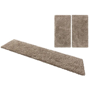 Bettumrandung HOME AFFAIRE Shaggy 30 Gr. B/L (Brücke): 80 cm x 150 cm (2 St.) B/L (Läufer): 80 cm x 340 cm (1 St.), rechteckig, braun (caramel) Bettumrandungen gewebt, 2- oder 3-teilig, Bettvorleger, Läufer-Set, Uni-Farben