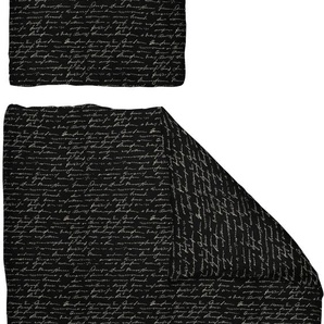 Bettwäsche ADAM Leinenbettwäsche Scribble Gr. B/L: 135 cm x 220 cm (1 St.), B/L: 80 cm x 80 cm (1 St.), Jacquard, beige (natur) Bettwäsche 135x220 cm nachhaltig aus Bio-Baumwolle