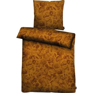 Bettwäsche APELT Lela Gr. B/L: 135 cm x 200 cm (1 St.), B/L: 80 cm x 80 cm (1 St.), Mako-Satin, braun Bettwäsche 135x200 cm Eleganter Damastklassiker für die stilvoll- romantische Einrichtung