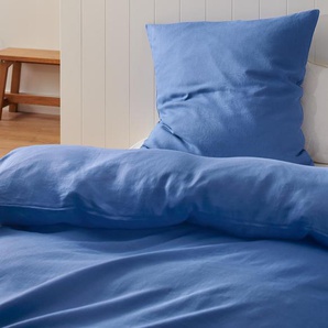Bettwäsche aus gewaschenem Leinen - dunkelblau - Leinen - - Maße: 135 x 200 cm