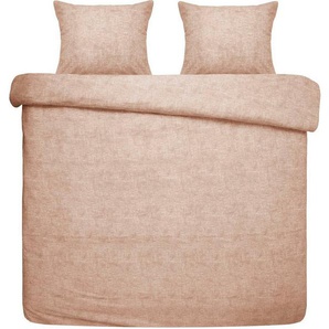 Bettwäsche Ebba mit Struktur-Effekt, damai, Renforcé, in eleganten Farben, 100% Baumwolle, mit Reißverschluss