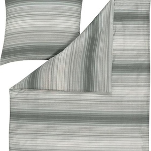 Bettwäsche ESTELLA KIRAN Gr. B/L: 135 cm x 200 cm (1 St.), B/L: 80 cm x 80 cm (1 St.), Mako-Satin, grau Bettwäsche 135x200 cm