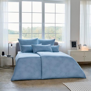 Bettwäsche ESTELLA PIPPA Gr. B/L: 155 cm x 220 cm (1 St.), B/L: 80 cm x 80 cm (1 St.), Mako-Interlock-Jersey, grau (taube) Bettwäsche 155x220 cm ABSOLUT BÜGELFREI
