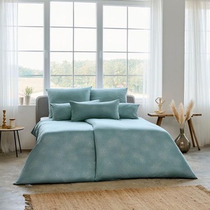 Bettwäsche ESTELLA PIPPA Gr. B/L: 135 cm x 200 cm (1 St.), B/L: 80 cm x 80 cm (1 St.), Mako-Interlock-Jersey, grün (mint) Bettwäsche 135x200 cm ABSOLUT BÜGELFREI