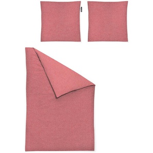Bettwäsche IRISETTE Carla in Gr. 135x200, 155x220 oder 200x200 cm Gr. B/L: 240 cm x 220 cm (1 St.), B/L: 80 cm x 80 cm (2 St.), Mako-Satin, rot Bettwäsche 240x220 cm aus Baumwolle, mit Reißverschluss