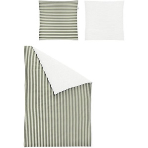 Bettwäsche IRISETTE Nora 8255 Gr. B/L: 135 cm x 200 cm (1 St.), B/L: 80 cm x 80 cm (1 St.), Mako-Satin, grün Bettwäsche 135x200 cm zeitlose Instagram-Blogger-Kollektion
