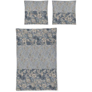 Bettwäsche IRISETTE Sky 8436 Gr. B/L: 155 cm x 200 cm (1 St.), B/L: 80 cm x 80 cm (1 St.), Mako-Satin, blau Bettwäsche 155x200 cm edel und hochwertig