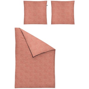 Bettwäsche IRISETTE Verona 8357 Gr. B/L: 155 cm x 220 cm (1 St.), B/L: 80 cm x 80 cm (1 St.), Mako-Satin, rot Bettwäsche 155x220 cm Hochwertige Premium
