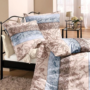 Bettwäsche IRISETTE WITT-PBK-Bettwäsche-temporär Gr. B/L: 155 cm x 220 cm, 2 tlg., Mako-Satin, B/L: 80 cm x 80 cm, blau (eisblau, grau) Mako-Satin-Bettwäsche
