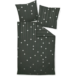 Bettwäsche JANINE Mako-Satin87089 07 * 155X220,80x80 Gr. B/L: 135 cm x 200 cm (1 St.), B/L: 80 cm x 80 cm (1 St.), Mako-Satin, braun (walnuss) Bettwäsche 135x200 cm mit Reißverschluss