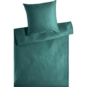 Bettwäsche KNEER Edel-Satin Uni in 135x200, 155x220 oder 200x200 cm Gr. B/L: 200 cm x 240 cm (1 St.), B/L: 80 cm x 80 cm & 80 cm x 80 cm (2 St.), Satin, grün (salbei) Satin-Bettwäsche Bettwäsche aus Baumwolle in Satin-Qualität, unifarbene
