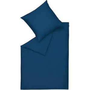 Bettwäsche SCHÖNER WOHNEN-KOLLEKTION Pure in Gr. 135x200, 155x220 oder 200x200 cm Gr. B/L: 155 cm x 220 cm (1 St.), B/L: 80 cm x 80 cm (1 St.), Satin, blau (marine, dunkelblau, blau) Satin-Bettwäsche Bettwäsche aus Baumwolle in Satin-Qualität, unifarbene