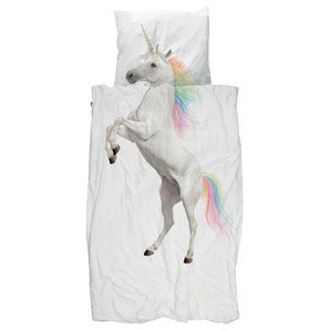 Bettwäsche-Set für 1 Person Licorne textil bunt / 140 x 200 cm - Snurk - Bunt