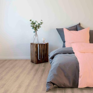 Bettwäsche SETEX Setex Halbleinen Gr. B/L: 155 cm x 220 cm (1 St.), B/L: 80 cm x 80 cm (1 St.), Halbleinen, rosa Bettwäsche 155x220 cm Halbleinen Qualität (55% Leinen, 45% Baumwolle), mit Reißverschluss