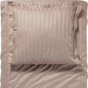 Bettwäsche Streifsatin in Gr. 135x200, 155x220 oder 200x200 cm, damai, Satin, 2 teilig, elegante Bettwäsche aus Baumwolle, Bettwäsche mit Reißverschluss