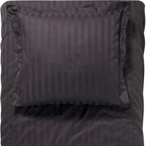 Bettwäsche Streifsatin in Gr. 135x200, 155x220 oder 200x200 cm, damai, Mako-Satin, 2 teilig, elegante Bettwäsche aus Baumwolle, Bettwäsche mit Reißverschluss