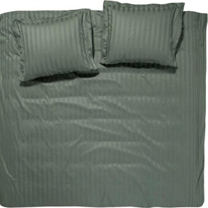 Bettwäsche Streifsatin in Gr. 135x200, 155x220 oder 200x200 cm, damai, Mako-Satin, 3 teilig, elegante Bettwäsche aus Baumwolle, Bettwäsche mit Reißverschluss