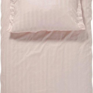 Bettwäsche Streifsatin in Gr. 135x200, 155x220 oder 200x200 cm, damai, Mako-Satin, 2 teilig, elegante Bettwäsche aus Baumwolle, Bettwäsche mit Reißverschluss