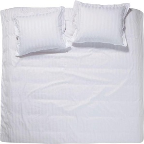 Bettwäsche Streifsatin in Gr. 135x200, 155x220 oder 200x200 cm, damai, Satin, 3 teilig, elegante Bettwäsche aus Baumwolle, Bettwäsche mit Reißverschluss