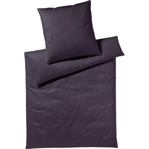 Bettwäsche YES FOR BED Pure & Simple Uni in Gr. 135x200, 155x220 oder 200x200 cm Gr. B/L: 200 cm x 220 cm (1 St.), B/L: 80 cm x 80 cm & 80 cm x 80 cm (2 St.), Mako-Satin, grau (anthrazit) Bettwäsche 200x220 cm aus Baumwolle, zeitlose mit seidigem Glanz