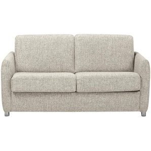 Betty Schlafsofa mit Faltbettfunktion Webstoff Betty ¦ beige ¦ Maße (cm): B: 162 H: 86 T: 97