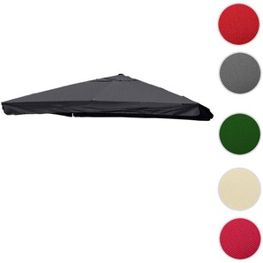 Ersatz-Bezug für Luxus-Ampelschirm HWC-A96 mit Flap, Sonnenschirmbezug, 3x3m (Ø4,24m) Polyester 3kg ~ anthrazit