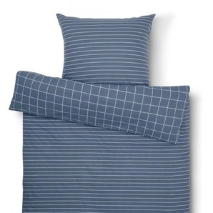 Biber-Bettwäsche, blau, Übergröße