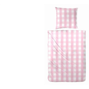 Biber Bettwäsche-Set | rosa/pink | 155 cm | 1 cm |