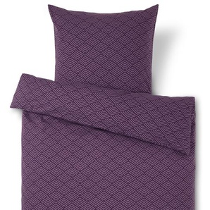 Biber-Bettwäsche, Übergröße, lila