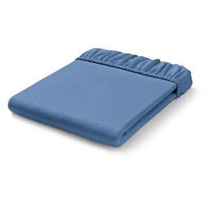 Biber-Spannbettlaken, hellblau, Normalgröße