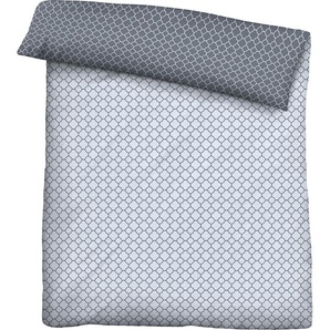 biberna 0636045 Mako-Satin Bettwäsche GRAFIK - MIX & MATCH color: blau, size: 1x 135x200 cm + 1x 80x80 cm