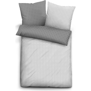 biberna 0636045 Mako-Satin Bettwäsche GRAFIK - MIX & MATCH color: sturmgrau, size: 1x 40x40 cm