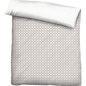 biberna 0636045 Mako-Satin Bettwäsche GRAFIK - MIX & MATCH color: taupe, size: 1x 155x220 cm + 1x 80x80 cm