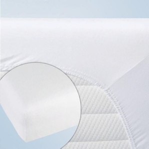 Biberna Molton Stretch Sleep & Protect Spannbetttuch, natur, 120/140 x 190/210 cm GLO700110