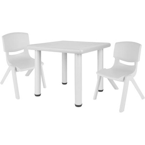Bieco Kindertisch mit 2 Stühlen - für innen & außen 4200592
