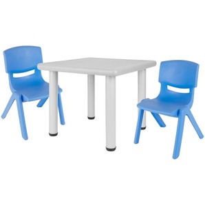 Bieco Kindertisch mit 2 Stühlen für innen & außen 4200594