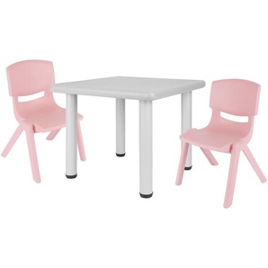 Bieco Kindertisch mit 2 Stühlen stapelbar & kippsicher 4200593
