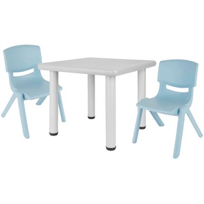 Bieco Kindertisch mit 2 Stühlen stapelbar & kippsicher 4200595