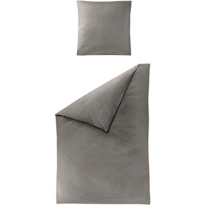 BIERBAUM Bettwäsche Chic Uni, Seersucker, 3 teilig, Schickes Unidesign: Modern und elegant für jedes Schlafzimmer