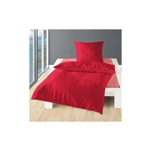 Bierbaum Seersucker Bettwäsche | rot | 155 cm | 1 cm |