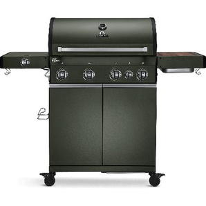 Big FRED Deluxe Gasgrill 4-Brenner Green Edition, Gusseisen-Rost