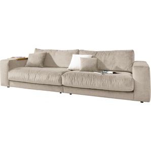 Big-Sofa 3C CANDY Enisa II Sofas Gr. B/H/T: 290 cm x 86 cm x 127 cm, Easy care, grau (taupe) XXL Sofas